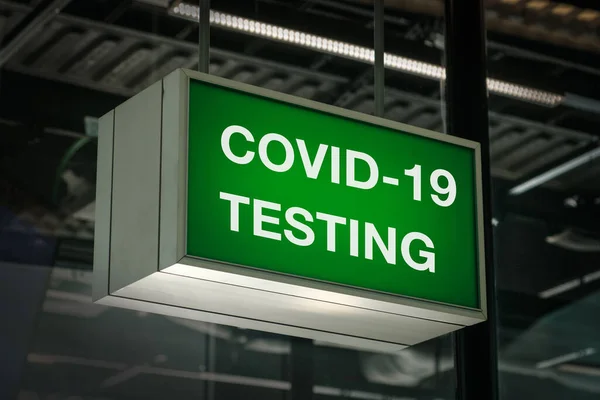 Covid Testcentrumteken Voor Covid Test — Stockfoto