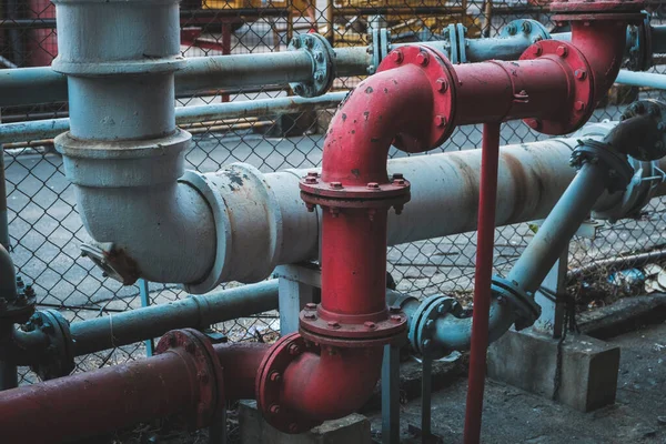 Water Gas Pipes Closeup — Fotografia de Stock