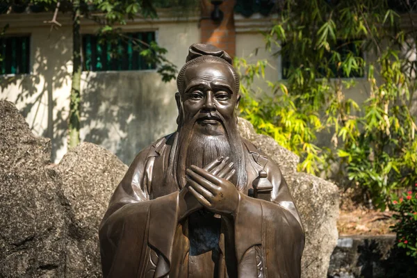 Hongkong China November 2019 Monk Statue Good Wish Garden Wong — Zdjęcie stockowe