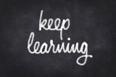 öğrenme tutmak - Siyah Kara tahta üzerinde metin