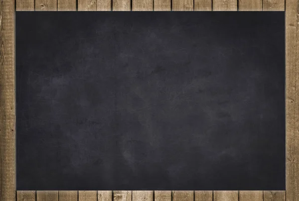 Black chalkboard - blank blackboard — Zdjęcie stockowe