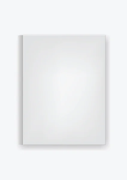 Άσπρη κάλυψη βιβλίο - λευκό κενό εξώφυλλο — Διανυσματικό Αρχείο