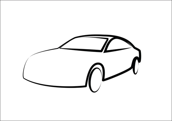 Modern car silhouette - automobile illustration — Stockvector