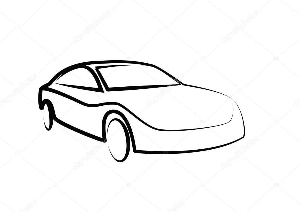 Sports car outlines. modern car illustration. car vector image