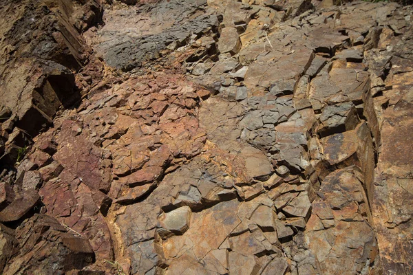 割れた石のテクスチャ クローズ アップ - ロック亀裂 — ストック写真