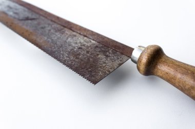 gördüm / eski el testeresi closeup - vintage araçları 