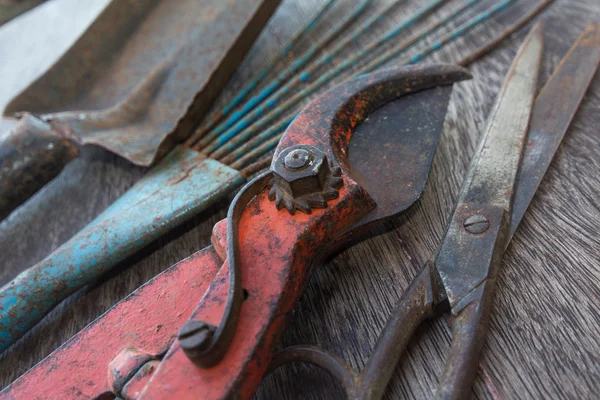 Stare narzędzia zbliżenie - kolekcja vintage narzędzie — Zdjęcie stockowe