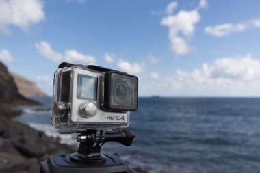 GoPro kamera tripod, okyanus üzerinde
