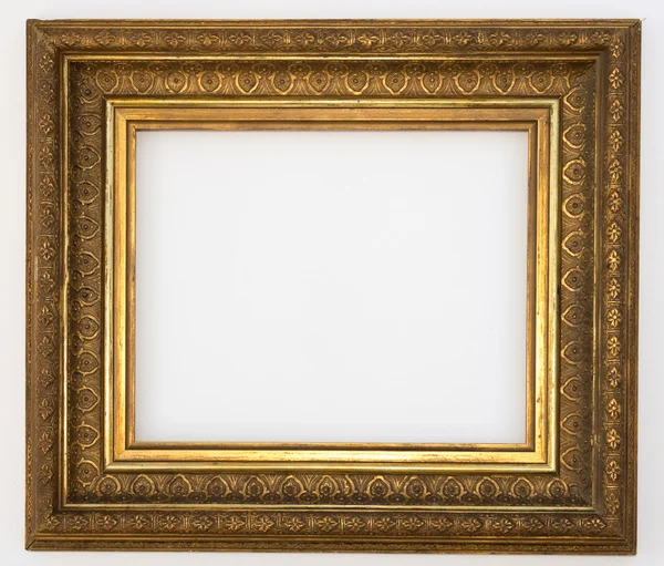 Gyllene ram isolerade, dekorerad fotoram — Stockfoto