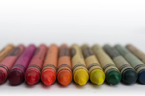 wax crayons close up