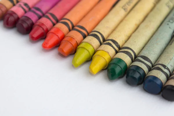 Vintage wax crayons macro — Stock Photo, Image