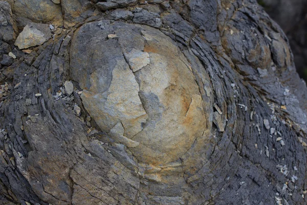 Rock makro, soğan cilt ayrışma / yıpranmış taş doku — Stok fotoğraf