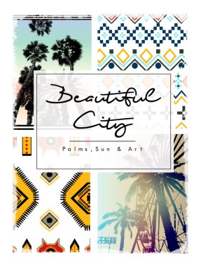 tribal print mixed style in vector
