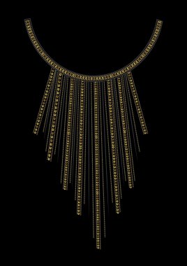 Boyun süsleme vektör moda için kullanır.