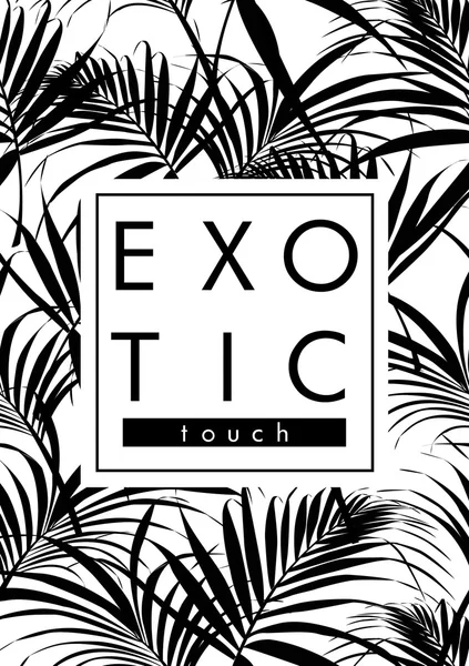 Exotic leaves with slogan — Stock Vector