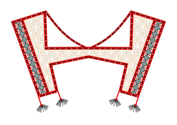 民族首刺繍 — ストックベクタ