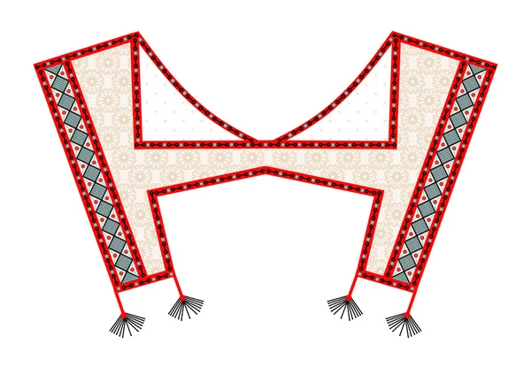 Bordado étnico del cuello — Archivo Imágenes Vectoriales