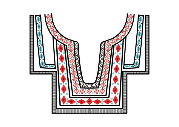 Kmenové krku výšivka — Stockový vektor