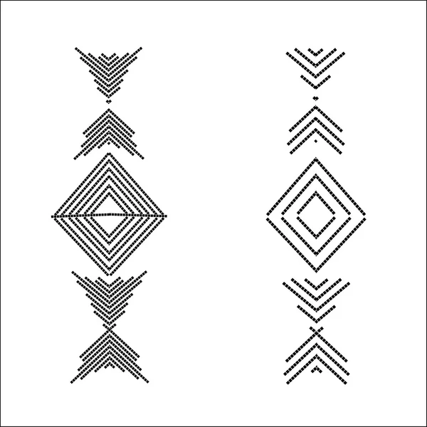 Племенная геометрическая печать — стоковый вектор