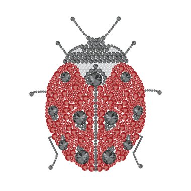 Ladybird kristal Çıtçıt üzerinden
