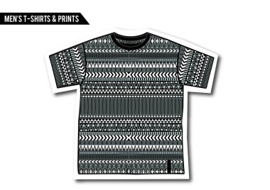 Her kabile desen ile T-shirt