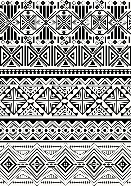 Modèle tribal monochrome — Image vectorielle