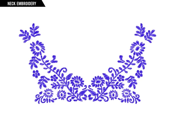 Motif broderie, motif floral — Image vectorielle