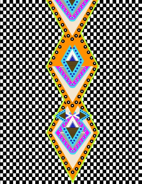 Patrón tribal colorido — Vector de stock