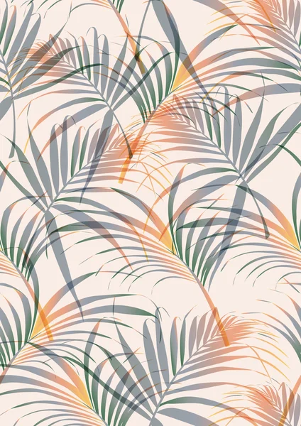 Patrón de hojas tropicales — Archivo Imágenes Vectoriales