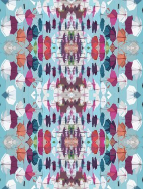 Soyut, Dikişsiz desen renkli şemsiye ile