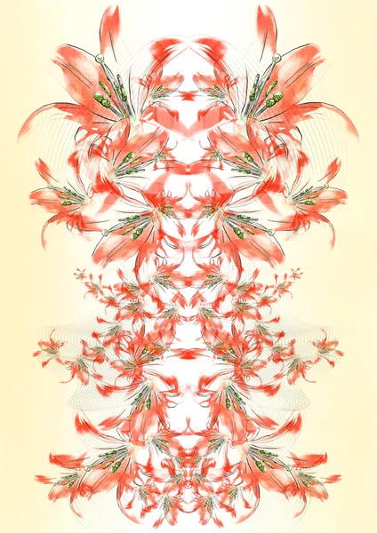 Çiçek motifleri ile Seamless Modeli — Stok fotoğraf