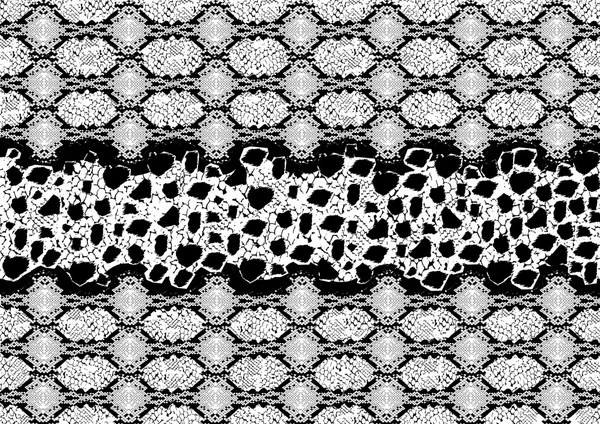Zwart-wit patroon van abstracte, naadloze — Stockfoto