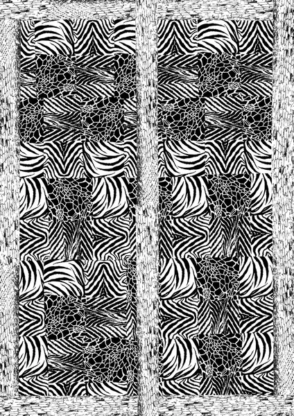 Černobílý abstraktní, bezešvé vzor — Stock fotografie