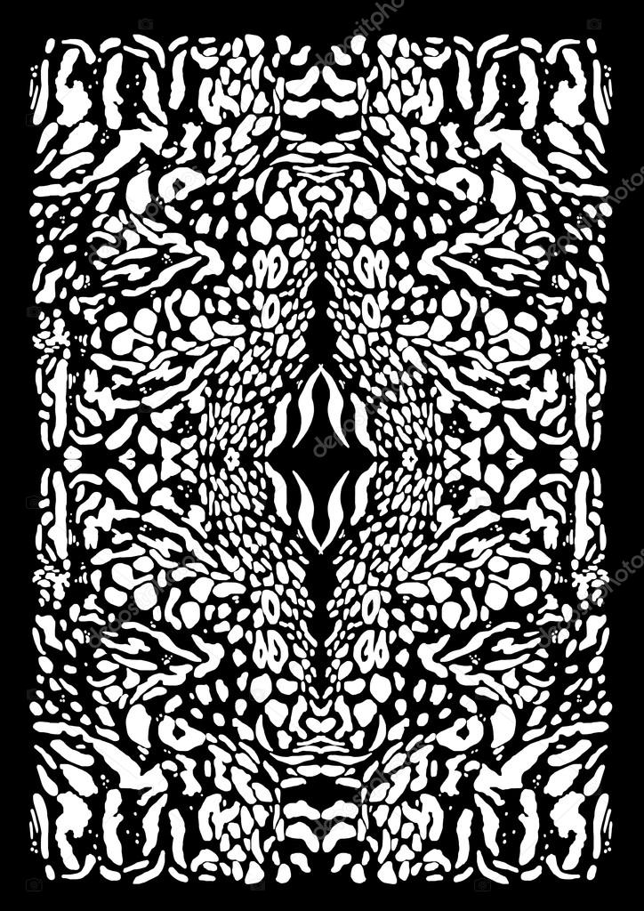 Monochrome abstract, seamless pattern