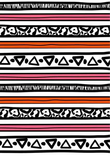 Färgglada, afrikanska etniska mönster — Stock vektor