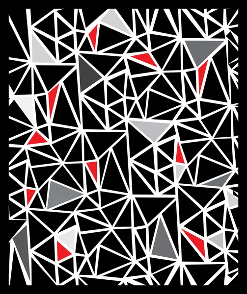 Stampa Modello triangolo nero e rosso, senza cuciture — Vettoriale Stock