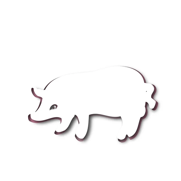 Recorte de papeleo de cerdo — Archivo Imágenes Vectoriales