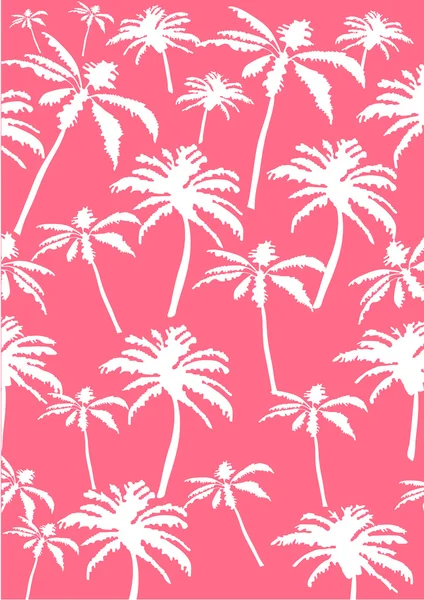 Eenvoudige palm bomen patroon — Stockvector