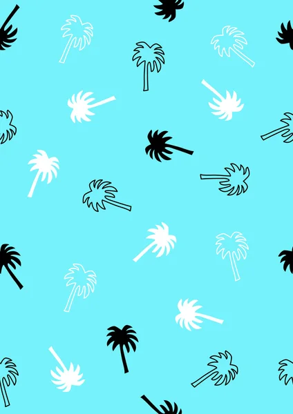 Шаблон с простыми пальмами — стоковый вектор
