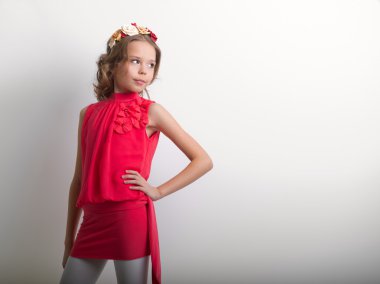 Studio fotoğraf açık renkli bir kız