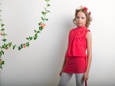 Studio fotoğraf açık renkli bir kız