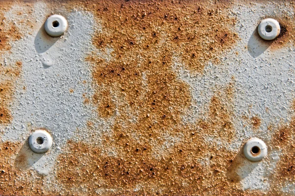 Old surface of the metal sheet covered with old paint — Stock Photo, Image