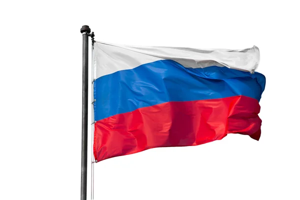 白い背景の上のロシアの旗 — ストック写真