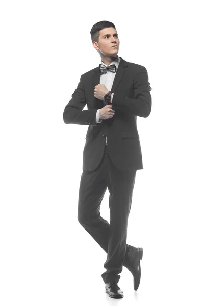 Portret van een jonge zakenman geïsoleerd op witte achtergrond — Stockfoto
