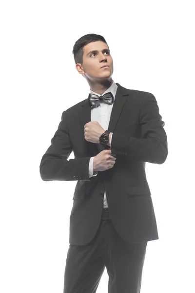 Portrait of a young businessman isolated on white background — Stock Photo, Image