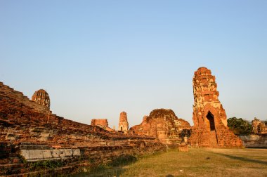 Ayutthaya tapınak Tayland genel bakış. Antik bric kalıntıları