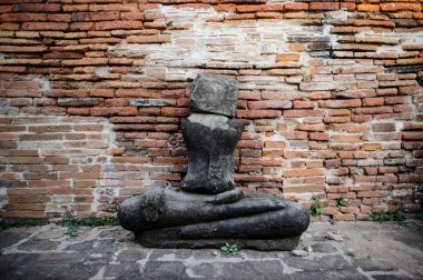Wat Chaiwatthanaram, şehrin bir Budist tapınağı, heykel 