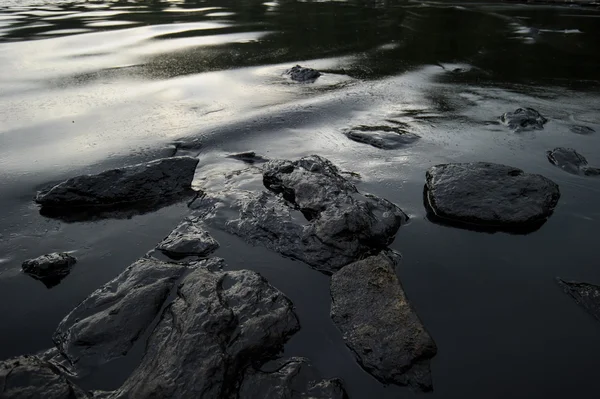 Ham Petrol Petrol Yayılımı Ao Prao Beach Samet Adası'nda kaza — Stok fotoğraf