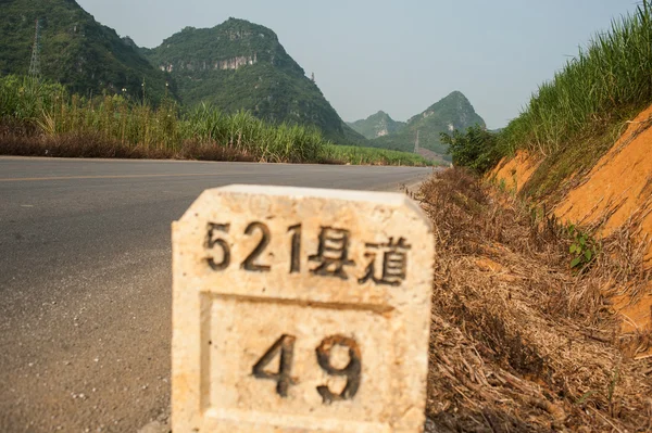 Route de pays vers Fusui, Chine — Photo