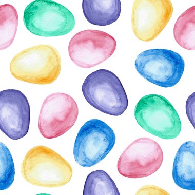 Suluboya Paskalya yumurtaları ile Seamless Modeli